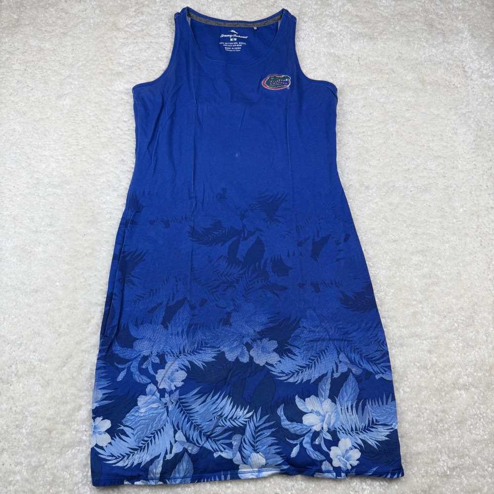 Tommy‎ Bahama Dress Womens Medium Blue UF Florida Gators Tropical Tank Beach